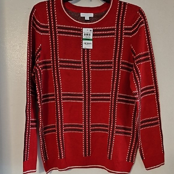 Charter Club Sweaters - Charter Club Red and White Crew & Scoop Necks Sweaters